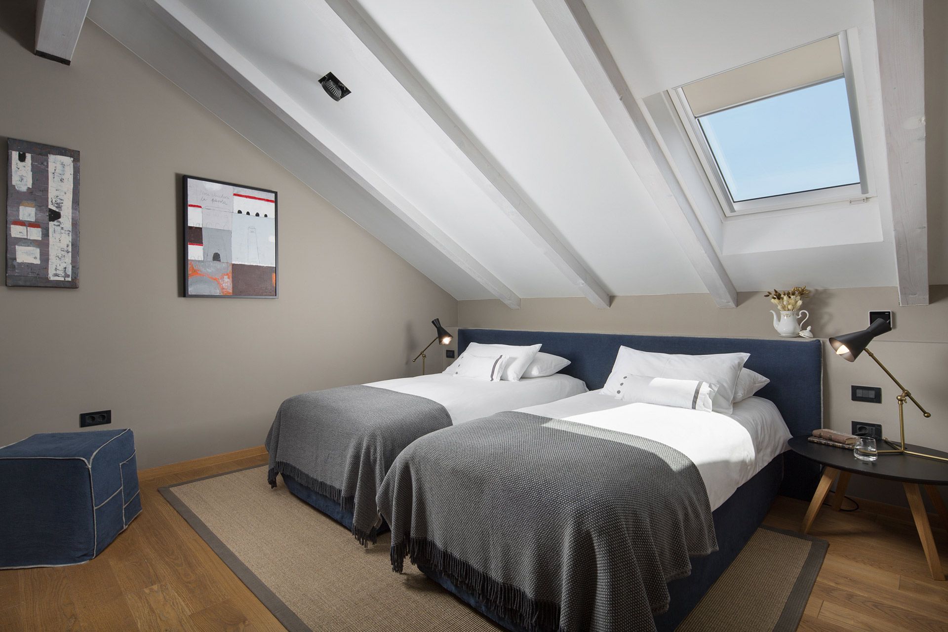 Mezzanine bedroom in Deluxe Double Room with separated twin beds in Almayer Art & Heritage Hotel